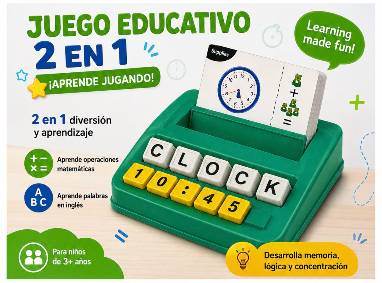 Juegos Educativos 2 en 1 - ¡Aprende Jugando!