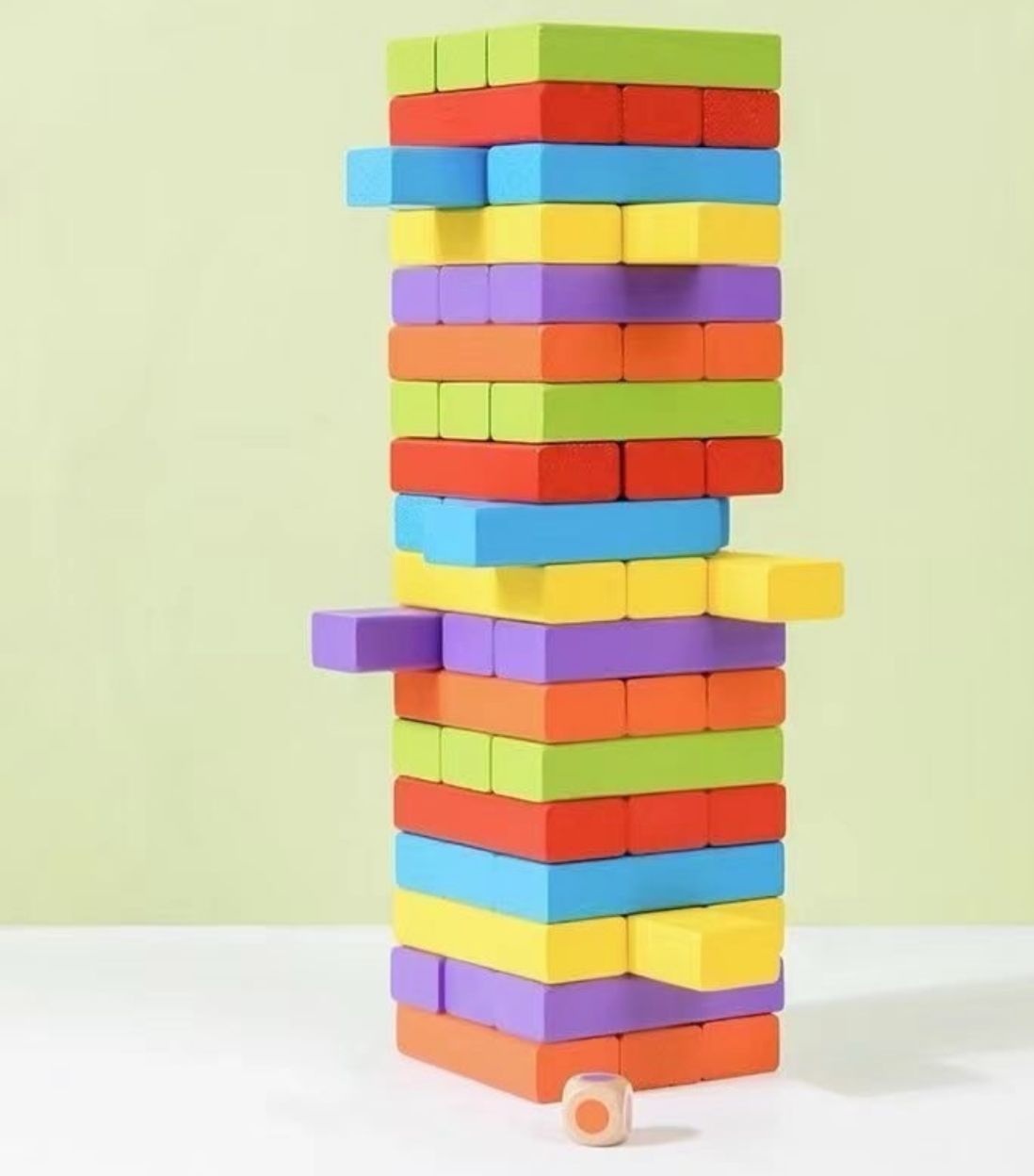 Torre de Bloques de Madera Coloridos