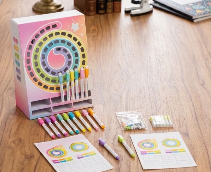 Kit de Arte con Marcadores y Espiral Creativa para Niños